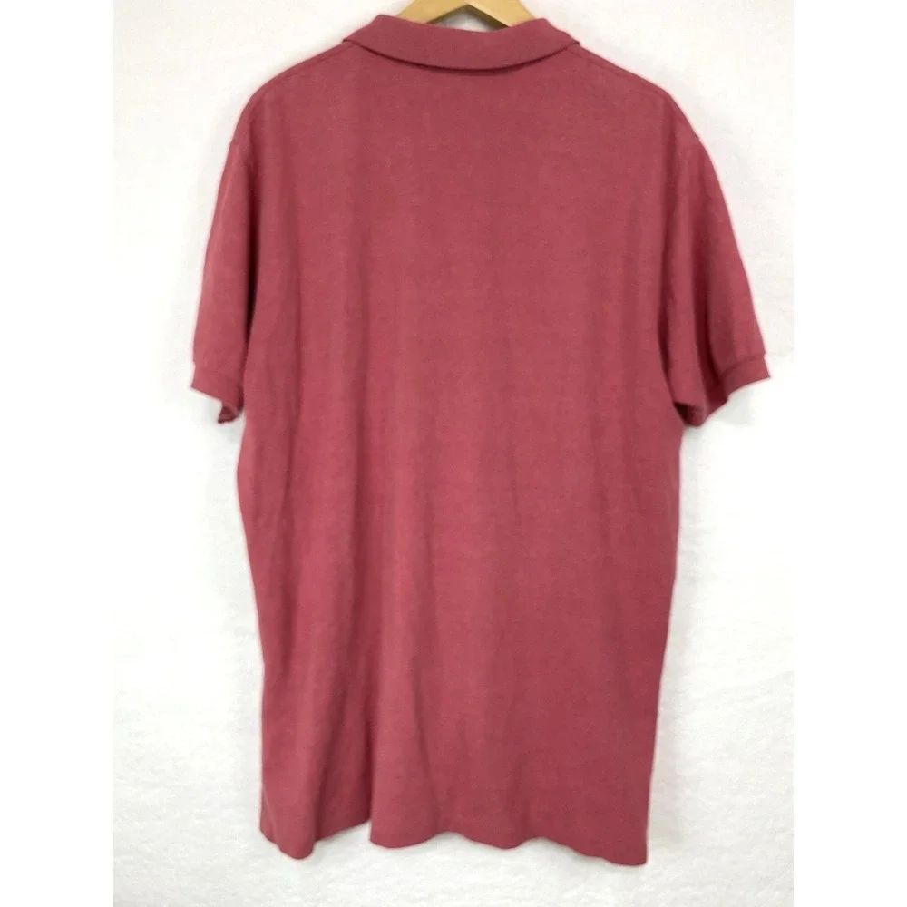 Polo Ralph Lauren Mens XL Short Sleeve Pique Polo Shirt Red‎ Pink Blue Pony Logo